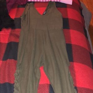 Khaki green jumpsuit